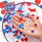 240 Pcs Mini Patriotic Acrylic 4th of July Red White Blue Acrylic Beads for Vase Filler Ice Rocks Star Crystals Gems Table Scatter Independence Day Party Wedding Crafts Decoration Display